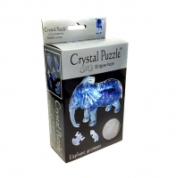 Сrystal puzzle 3D. 3Д пазлы кристалл. Слон 2 цвета