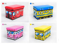 Ящики-сидения для игрушек в виде автобуса.Замечательный органайзер в комнату