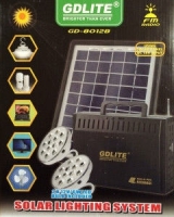 Фонарик  с солнечной батареи   USB порт   3 подвесные лампочки  USB кабель с переходниками GD 8012 