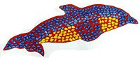 Массажный коврик с цветными камнями Дельфин 100 х 40 см