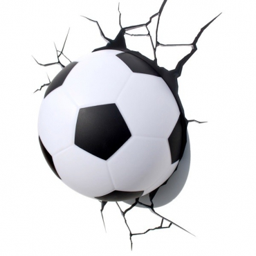 Светильник Футбольный мяч 3D в стене
