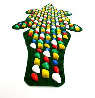 Массажный коврик с цветными камнями "Крокодил" 150 х 50 см