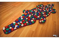 Массажный коврик с цветными камнями "Крокодил" 150 х 50 см