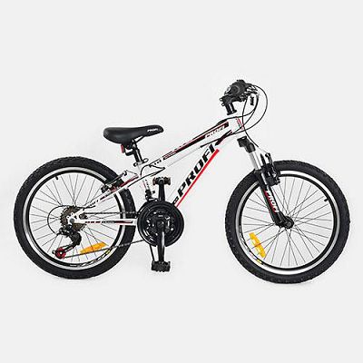 Велосипед 20 дюймов  (Бело-красный) ― "Vgik - Вжик, магазин полезных вещей."