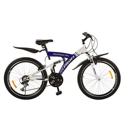 Велосипед 24 дюймов Profi (Сине-белый) ― "Vgik - Вжик, магазин полезных вещей."