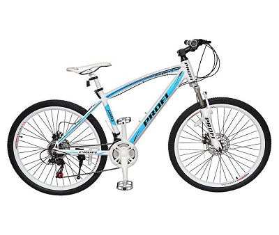 Велосипед горный 26 дюймов Profi Expert (Бело-Берюзовый) ― "Vgik - Вжик, магазин полезных вещей."