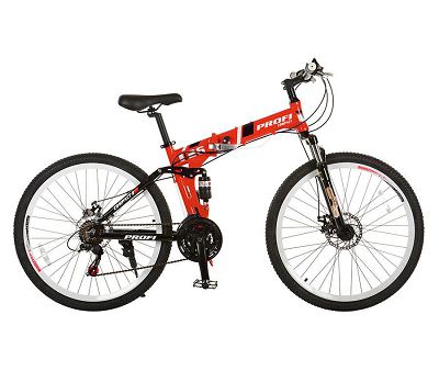 Велосипед горный складной 26 дюймов Profi (Красный) ― "Vgik - Вжик, магазин полезных вещей."