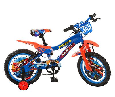 Велосипед Profi F1 детский 16 (Сине-оранжевый) ― "Vgik - Вжик, магазин полезных вещей."
