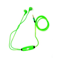 Наушники со светящимися проводами MDR 618 с микрофоном Зеленые 