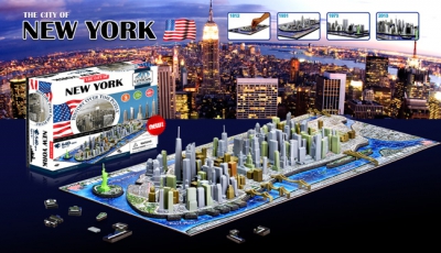 Пазлы 4д. 4D модель «Нью-Йорк», США. 840 деталей ― "Vgik - Вжик, магазин полезных вещей."