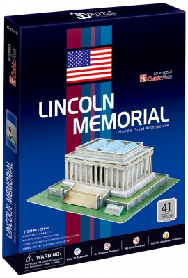 Пазл 3D  Мемориал Линкольна, 41 деталь ― "Vgik - Вжик, магазин полезных вещей."