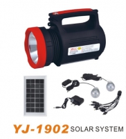 Фонарь светодиодный Yajia YJ- 1902 с солнечной панелью и USB Power Bank