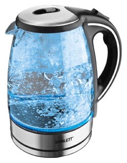 Электрочайник прозрачный чайник с голубой подсветкой