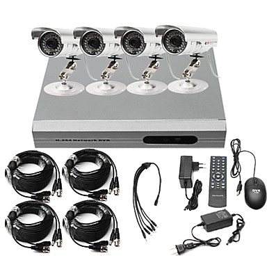 Камера видеонаблюдения (комплект 4 камеры) h.264 video security kit DIY 4 ― "Vgik - Вжик, магазин полезных вещей."