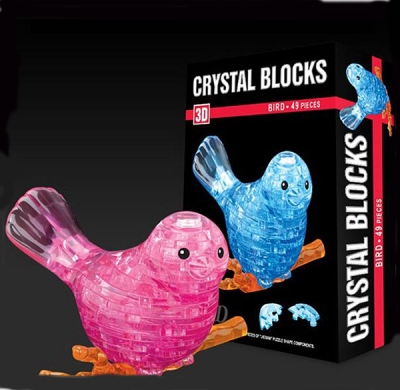 Сrystal puzzle 3D. 3Д пазлы кристалл. Птичка 2 цвета ― "Vgik - Вжик, магазин полезных вещей."